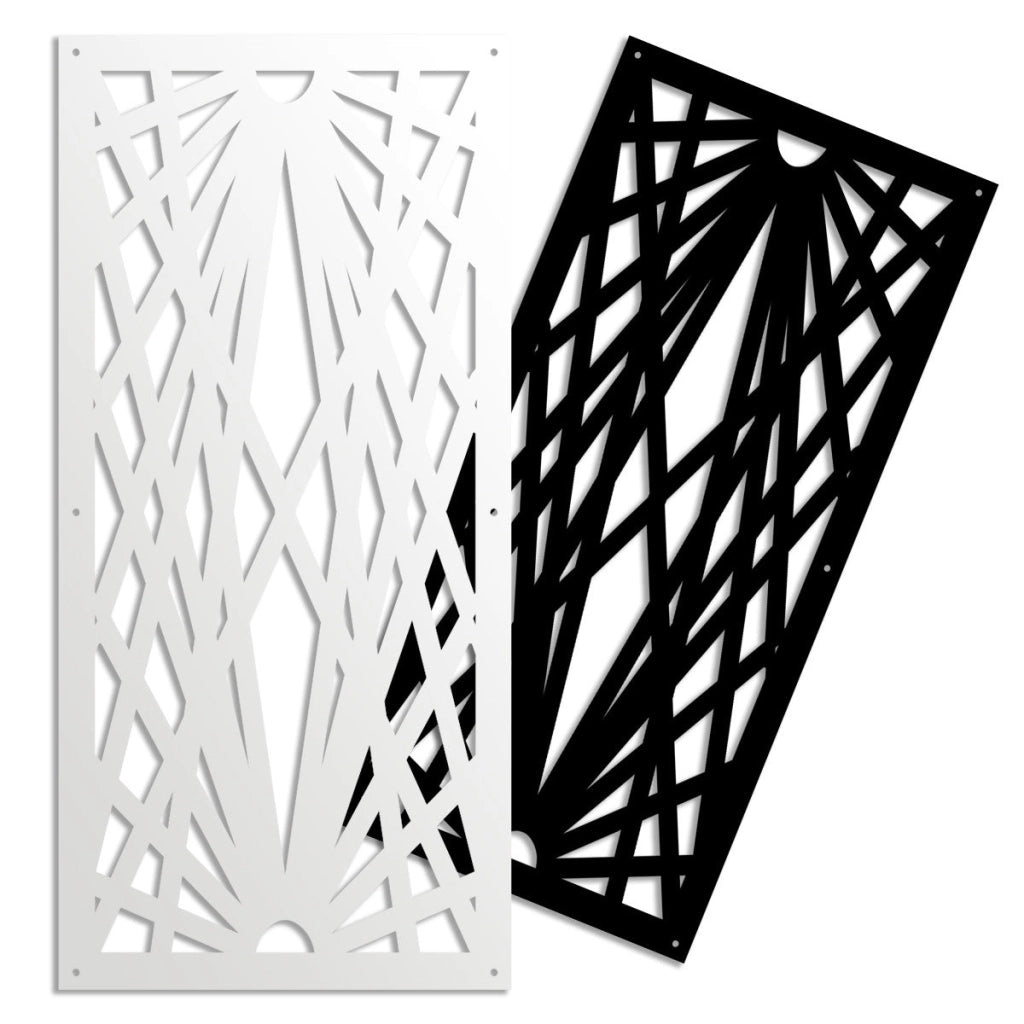LASER - Pannello in PVC traforato - Parasole Misura: 73x148 cm, Colore: nero