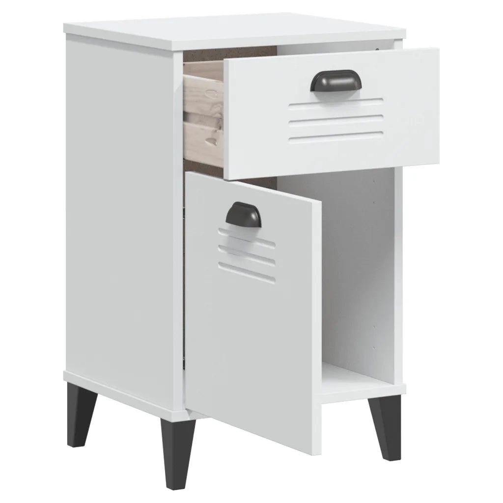 Comodino VIKEN Bianco in Legno Multistrato 374914