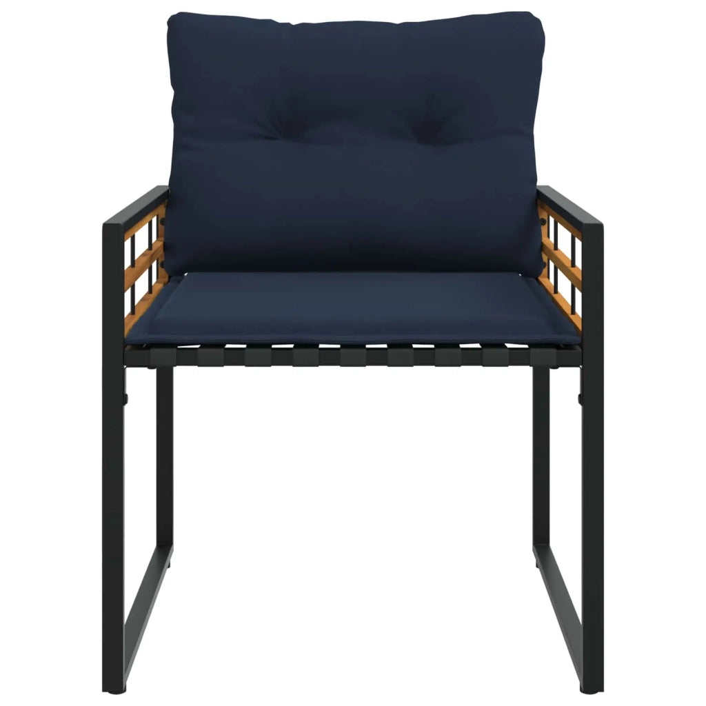 Set di Mobili da Esterno con cuscino 3 pz | Set Salotto da Giardino Navy