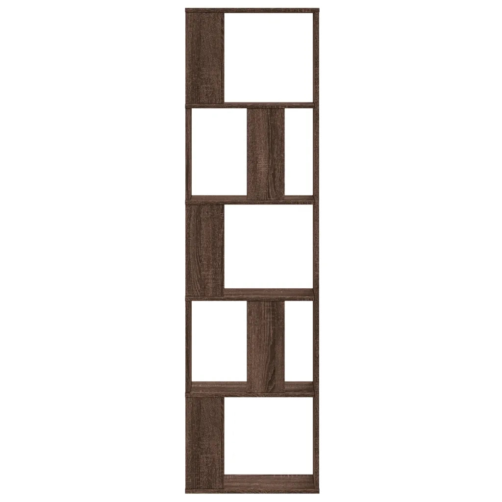 Libreria 5 Ripiani Rovere Marrone 45x23,5x162,5cm Multistrato 852786