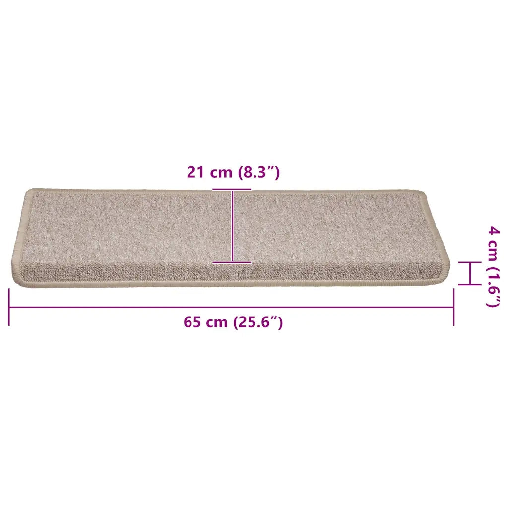 Tappetini per Scale 30 pz 65x21x4 cm Tortora