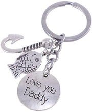 Accessorio per la pesca - Decorativo metallo - Papa regalo - Tema pescatore - Sostegno per le chiavi - Ideale per il papà