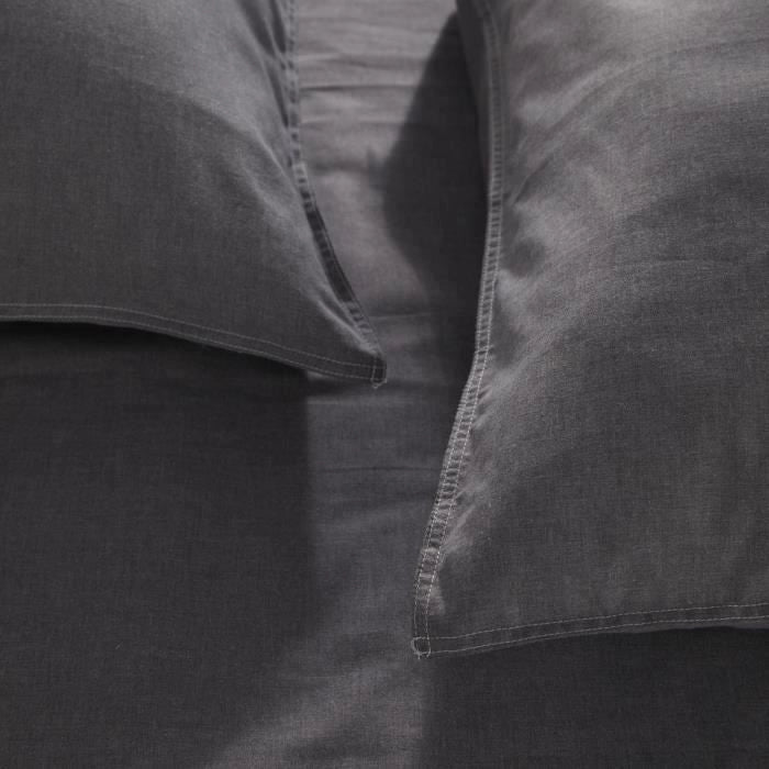 Copripiumino - TODAY - CHARME - Chambray - Grigio scuro Capucine - 260 x 240 cm