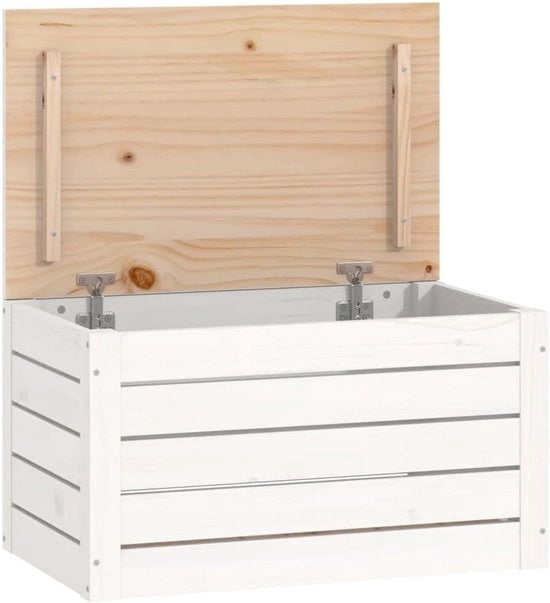 Cassa di Archiviazione in Legno di Faggio - 59,5x36,5x33 cm, Cassetto dei Fai da Te, Cassetto Esterno, Cassetto da Giardino