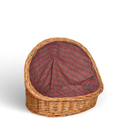 Cuccia lettiera in vimini con cuscino cesta lettino per animali 46x34x36 small