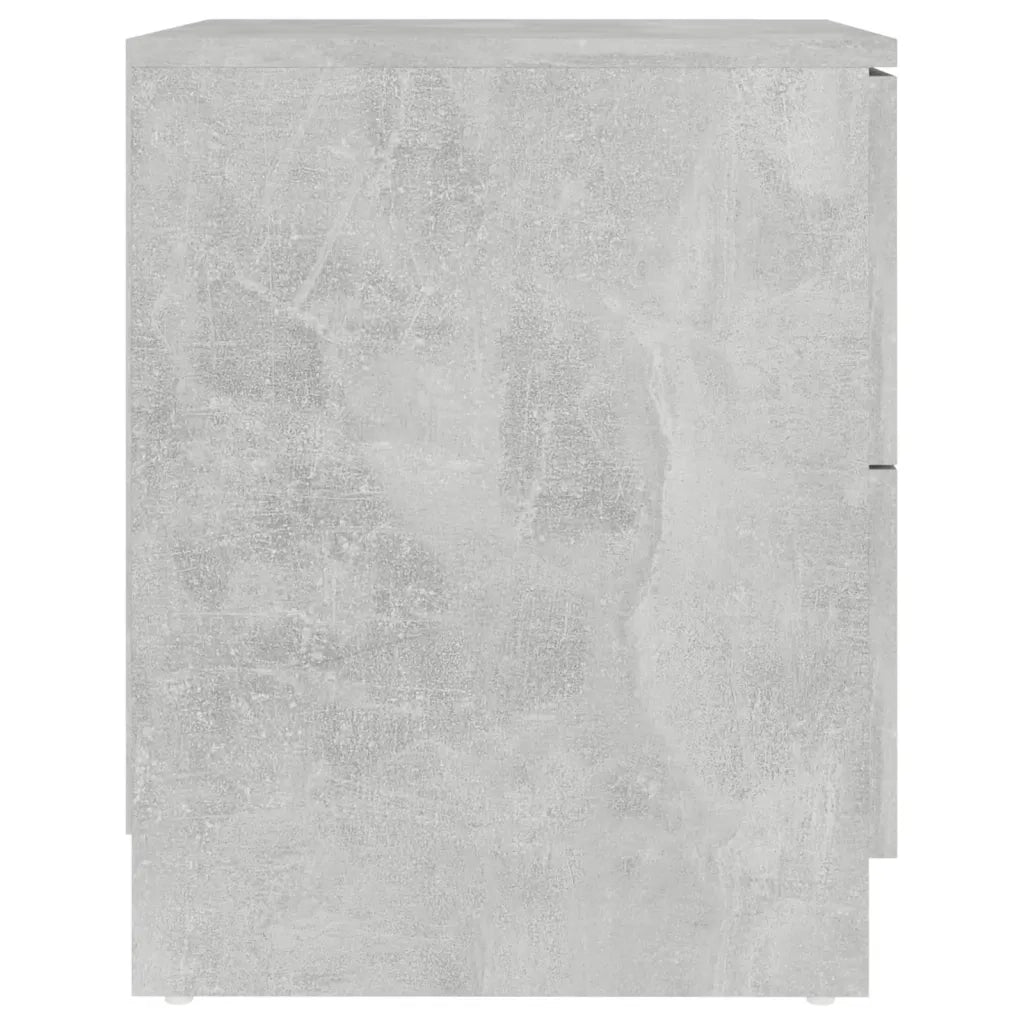 Comodino Grigio Cemento 40x40x50 cm in Legno Multistrato 326731