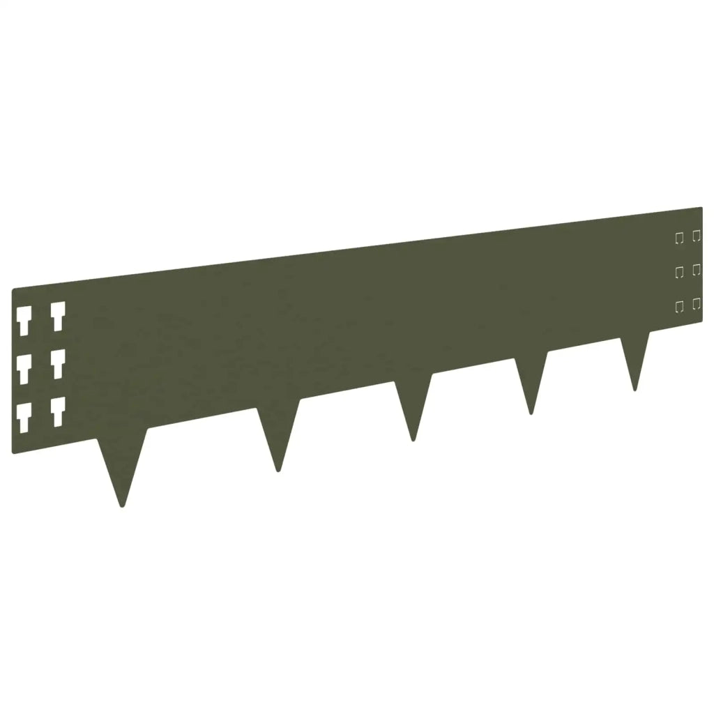 Bordura per Prato 30 pcs 100 x 25 cm Acciaio Verde Oliva 8008613