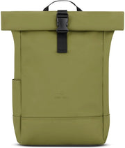 Borsa da Spalla Donna Verde - Harvey Medio - Rolltop con Tasca per Laptop per Università Città del Commercio - 15L - Trattamento PU Opaco - Impermeabile