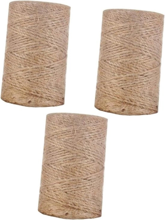 3 Pacchi di Corda di Juta 3mm per Decorazioni di Matrimonio e Giardinaggio