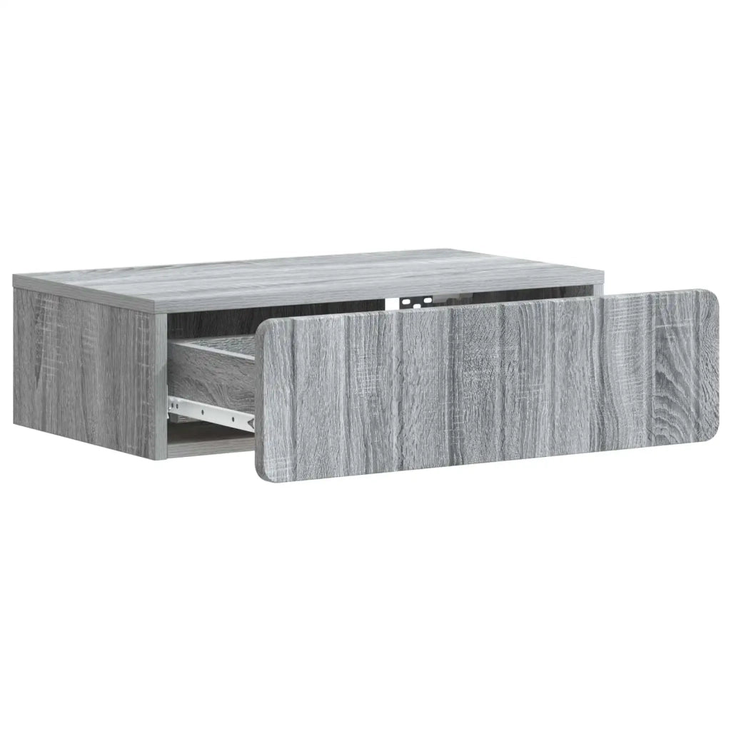 Tavolino da Parete Laterale Grigio Sonoma 59 x 34,5 x 17 cm 898321