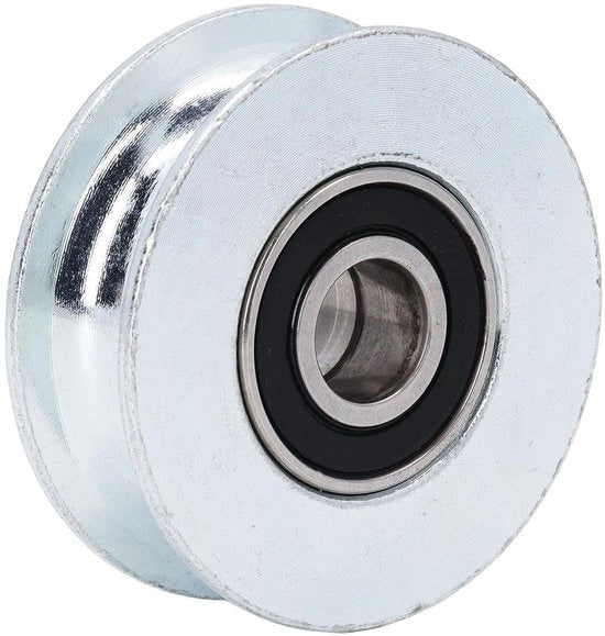 Geleidewiel 64mm di diametro esterno - Lagerpoelie - Gelegeerd Staal - Middengat 15mm - Schuifpoortprojecten - Alta Resistenza - Lagerkatrol