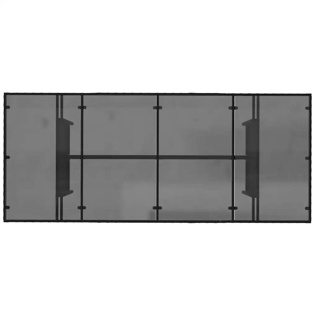 Set da Pranzo per Giardino 9 pcs Nero polyrattan 3365427