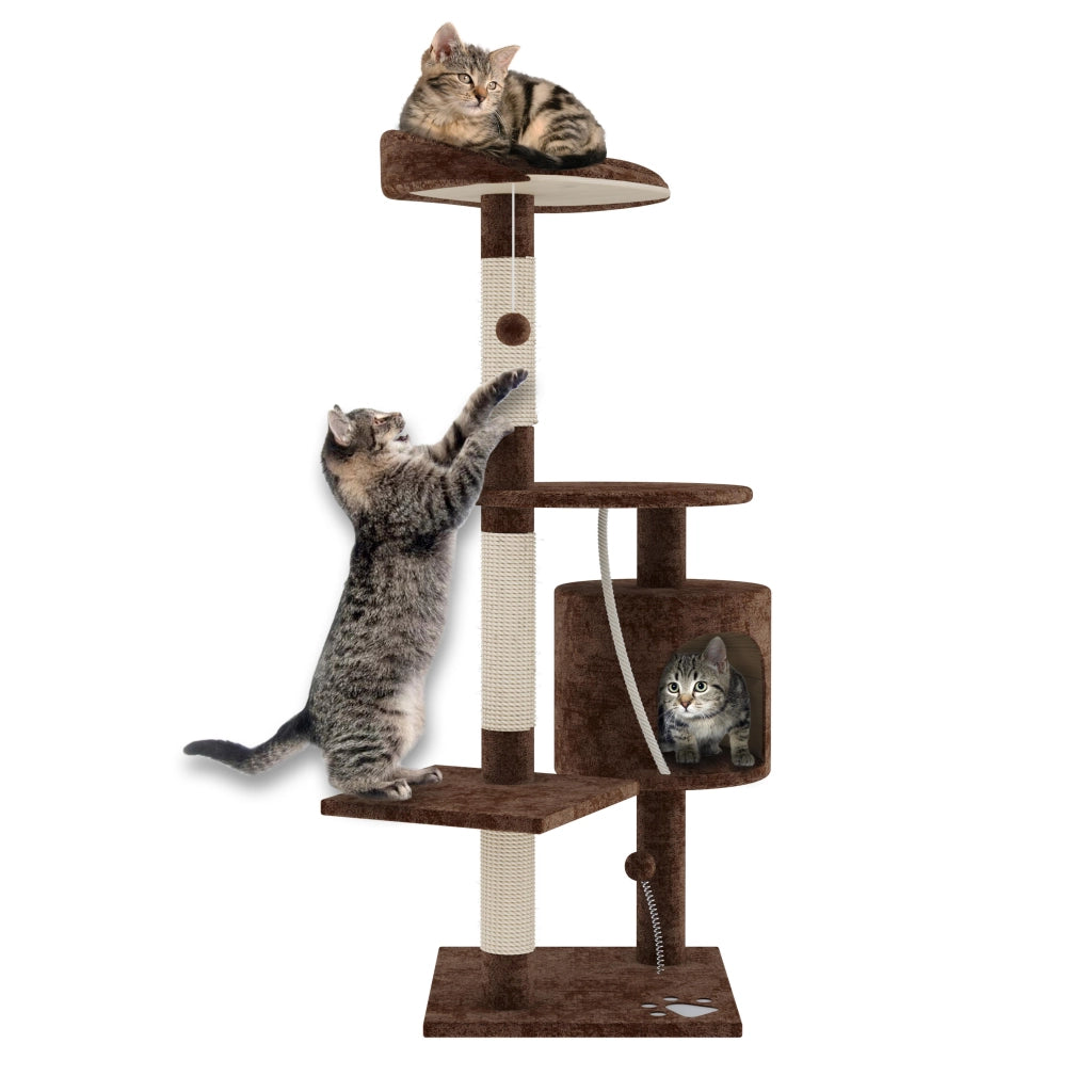 Albero per Gatto con Graffiatoio Cuccia Giocattolo Gatti Parco Giochi Tiragraffi in Sisal Naturale