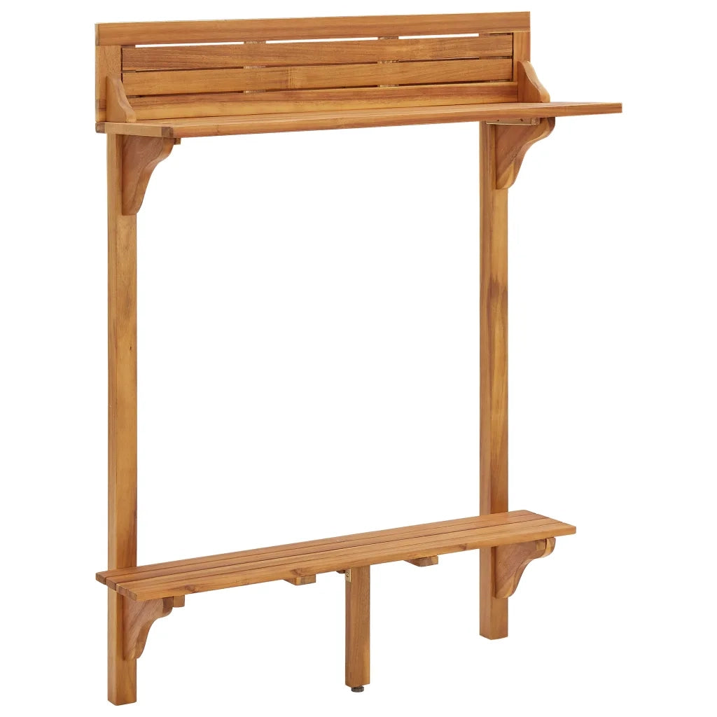 Tavolo da Bar da Balcone 90x37x122,5 cm in Massello di Acacia 310253