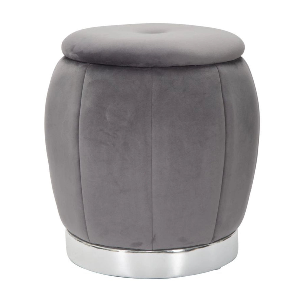 Pouf VKH356, Grigio, Legno, 43x43x43 cm