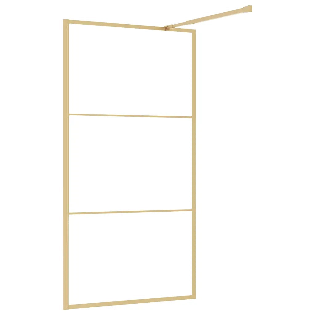 Parete per Doccia Walk-in Vetro Trasparente ESG 115x195 cm Oro 154941