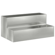 Fioriere | Cassetta per fiori | Vaso da giardino Argento 100 x 60 x 45 cm Acciaio zincato