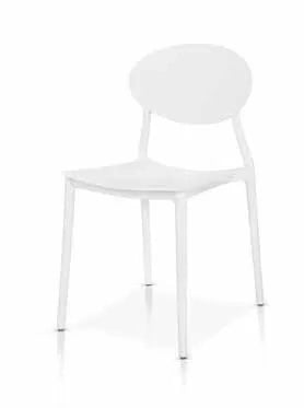 Set 4 sedie colore bianco in polipropilene  50x43 h.81