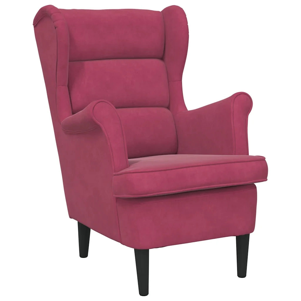 Divano Sedia-Poltrona Rosso Vino in Velluto 660110