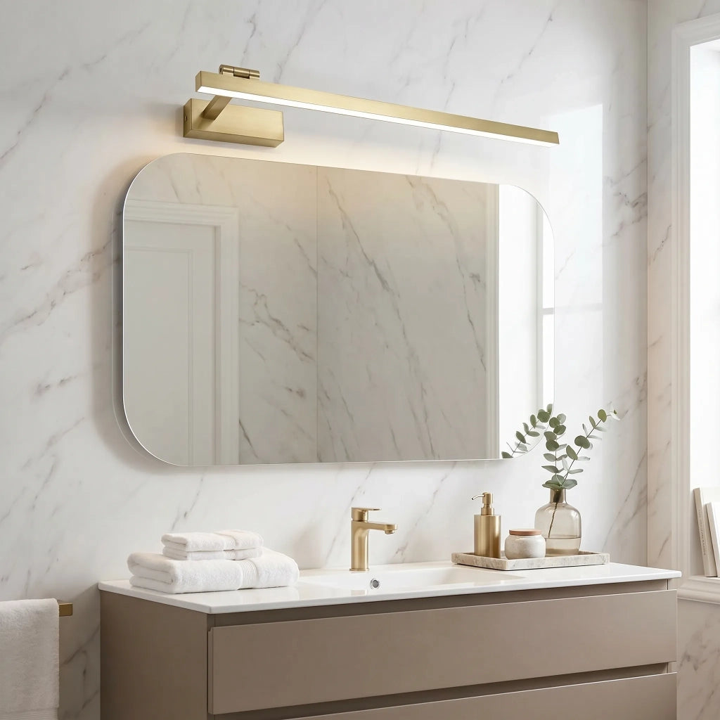 Applique Da Bagno Led Swe033-1w 80cm Brush Gold