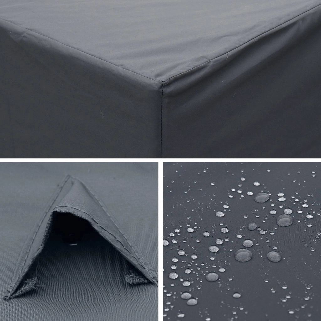 Set di 2 copertura per mobili da giardino napoli e vittoria, grigio