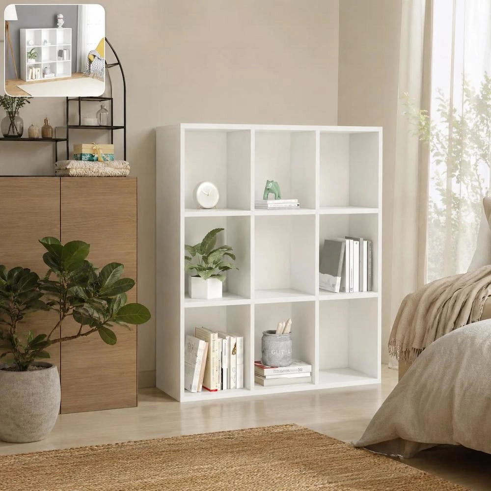 White Bookshelf 98x29x97.5 Cm, Engineered Wood