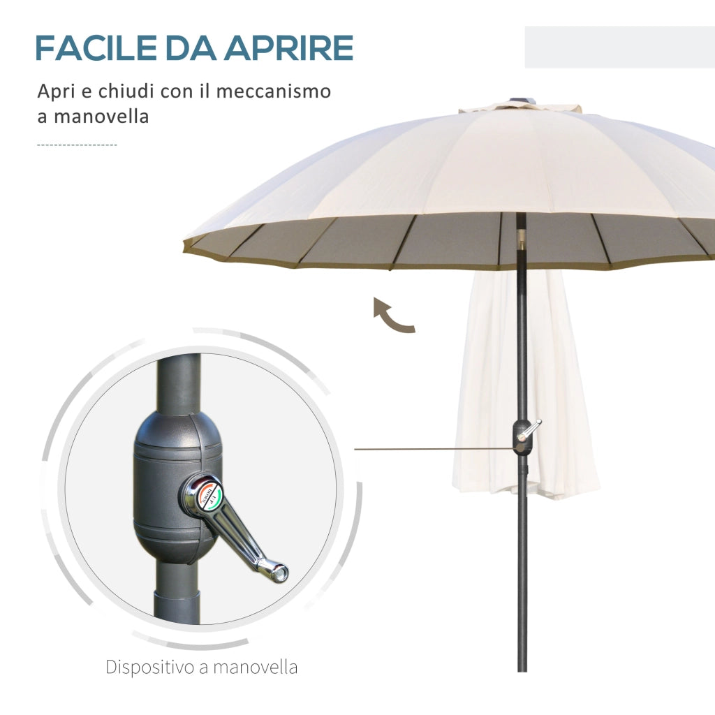 Ombrellone da Giardino e Terrazza ¨C Zephmum ¨C Crema 2.5x2.5m
