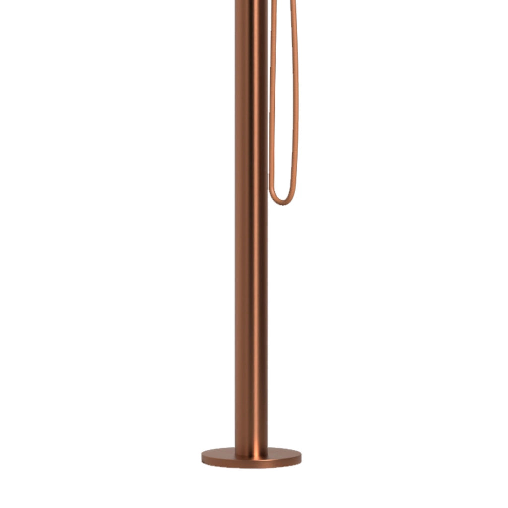 Doccia da Giardino in Acciaio Inox con Doccino Sined Chia Oro Rosa