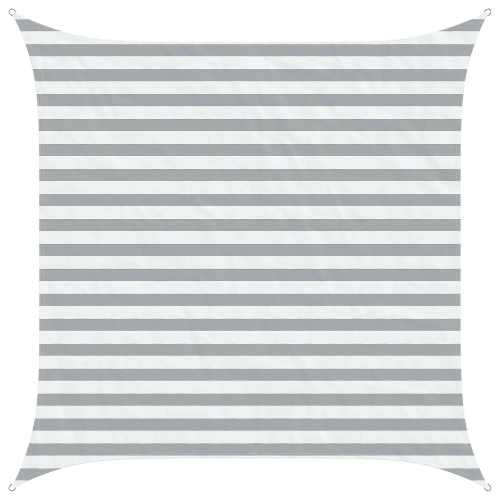 Vela da ombra solare-Telo Ombra-Vela Ombreggiante-Parasole a Vela Grigio chiaro e bianco 2,5 x 2,5 m