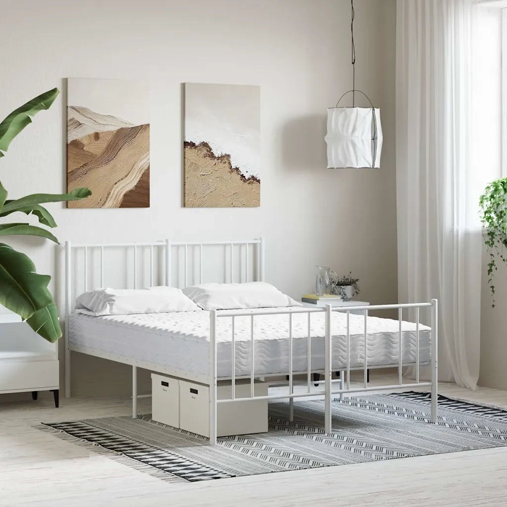 vidaXL Materasso in Schiuma Bianco 120x210 cm Durezza H2 H3