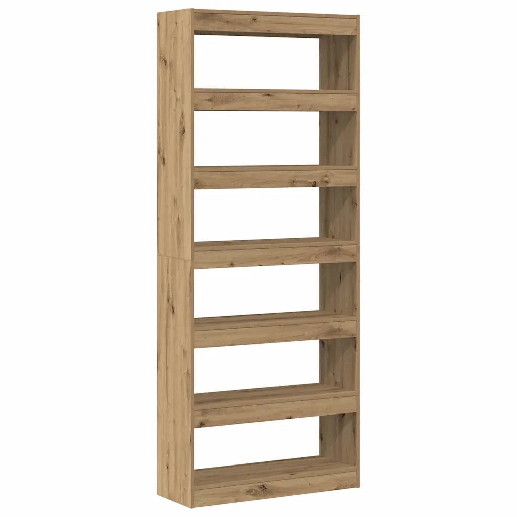 Armadio per Libri 6 livelli 80 x 30 x 198 cm Rovere artigianale 3333922