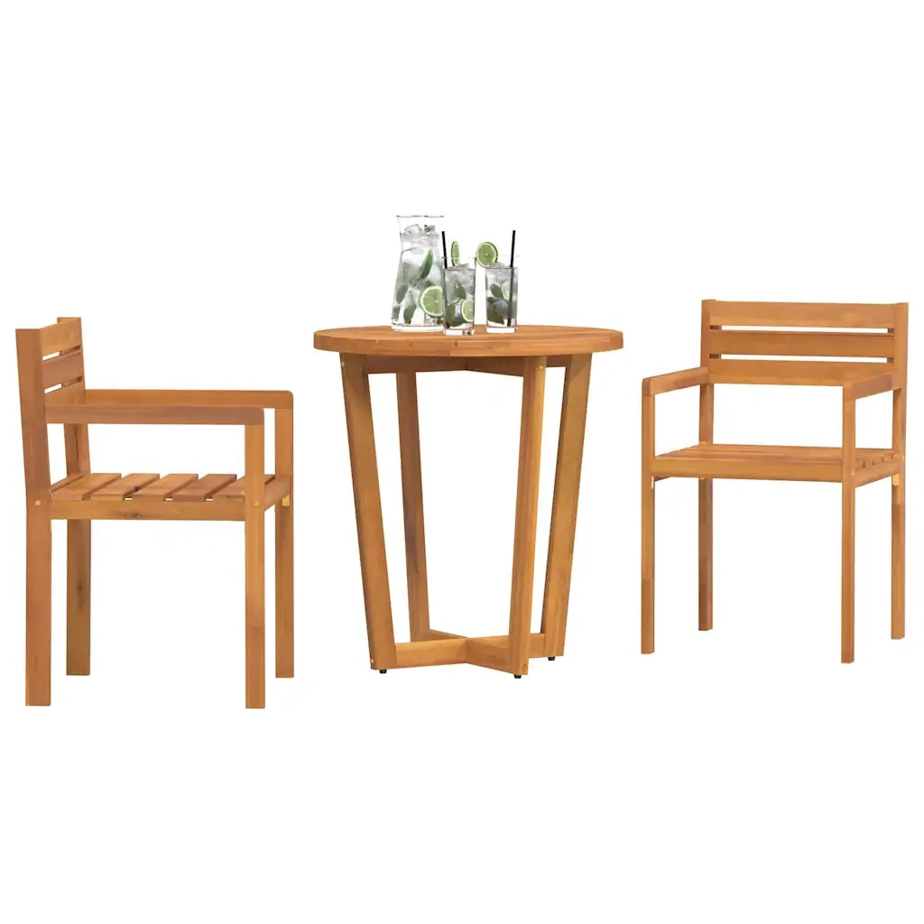 Set da pranzo da giardino a 3 pz in Legno Massello di Acacia 3334768