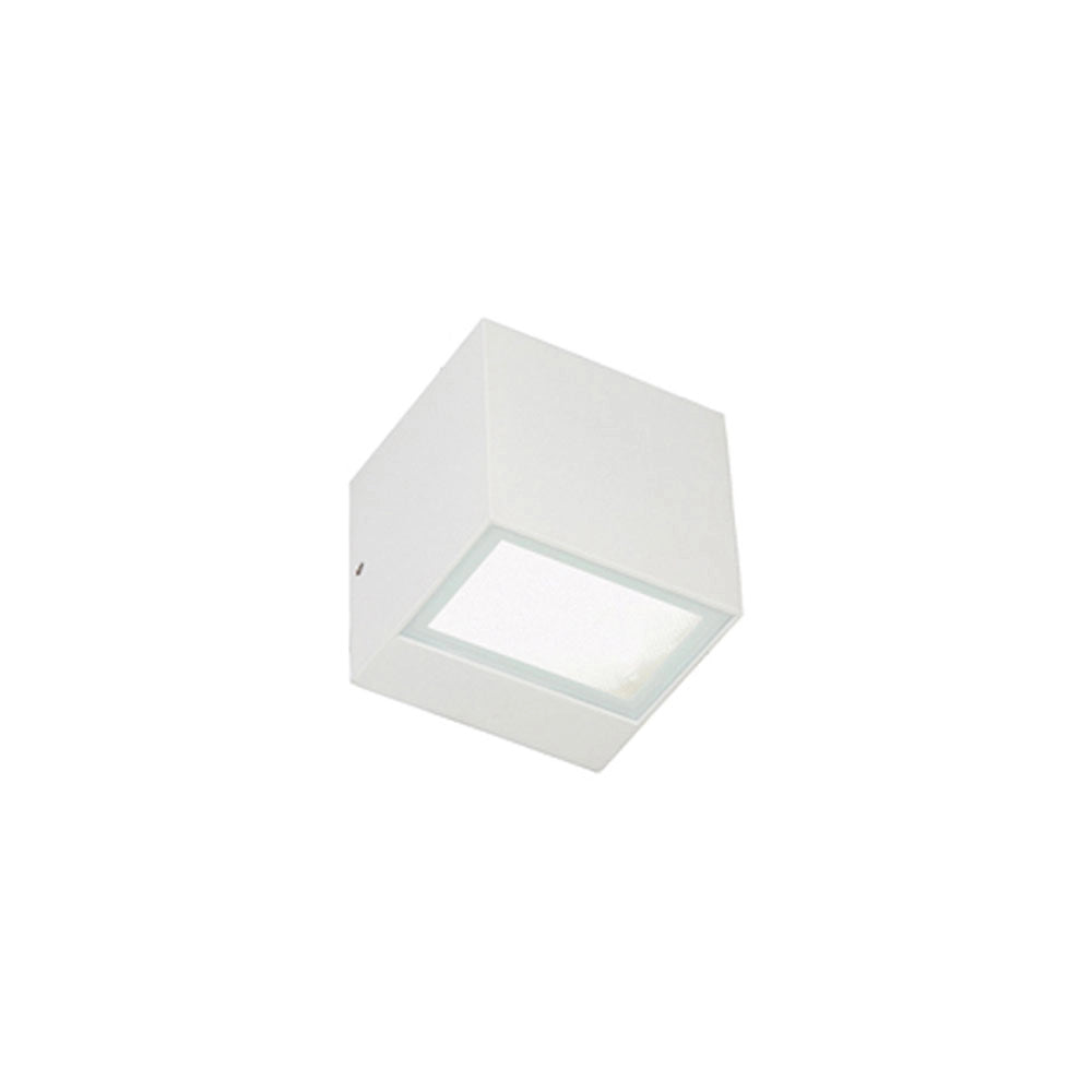 Applique a Parete da Esterno Interno Quadrata Doppia Luce Box Mini Sovil Colore: Bianco