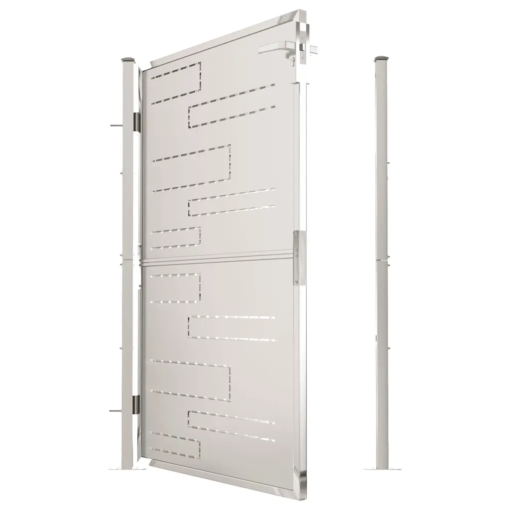Cancello da giardino 100x145 cm in acciaio inox 316857