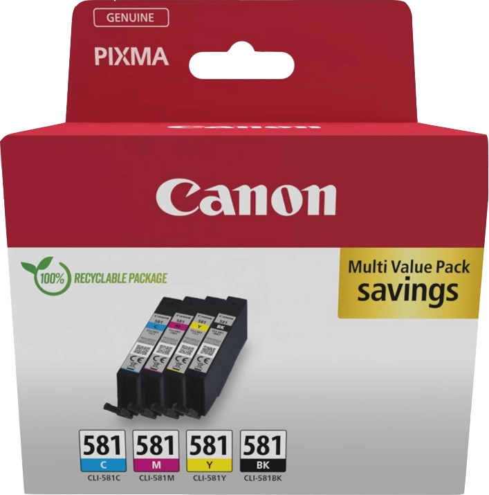 Canon 2103C007 cartuccia d'inchiostro 4 pz Originale Nero, Ciano, Magenta, Giallo