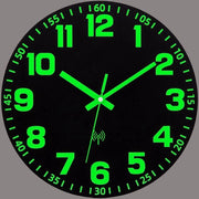 Cronografo Radiocomandato con Numeri Grandi Cronografo Radiocomandato Senza Suono di Giro MDF Cronografo Radiocomandato a Batterie Funziona Silenzioso Orologio da Parete per Salotto Camera da Letto Ufficio Cucina