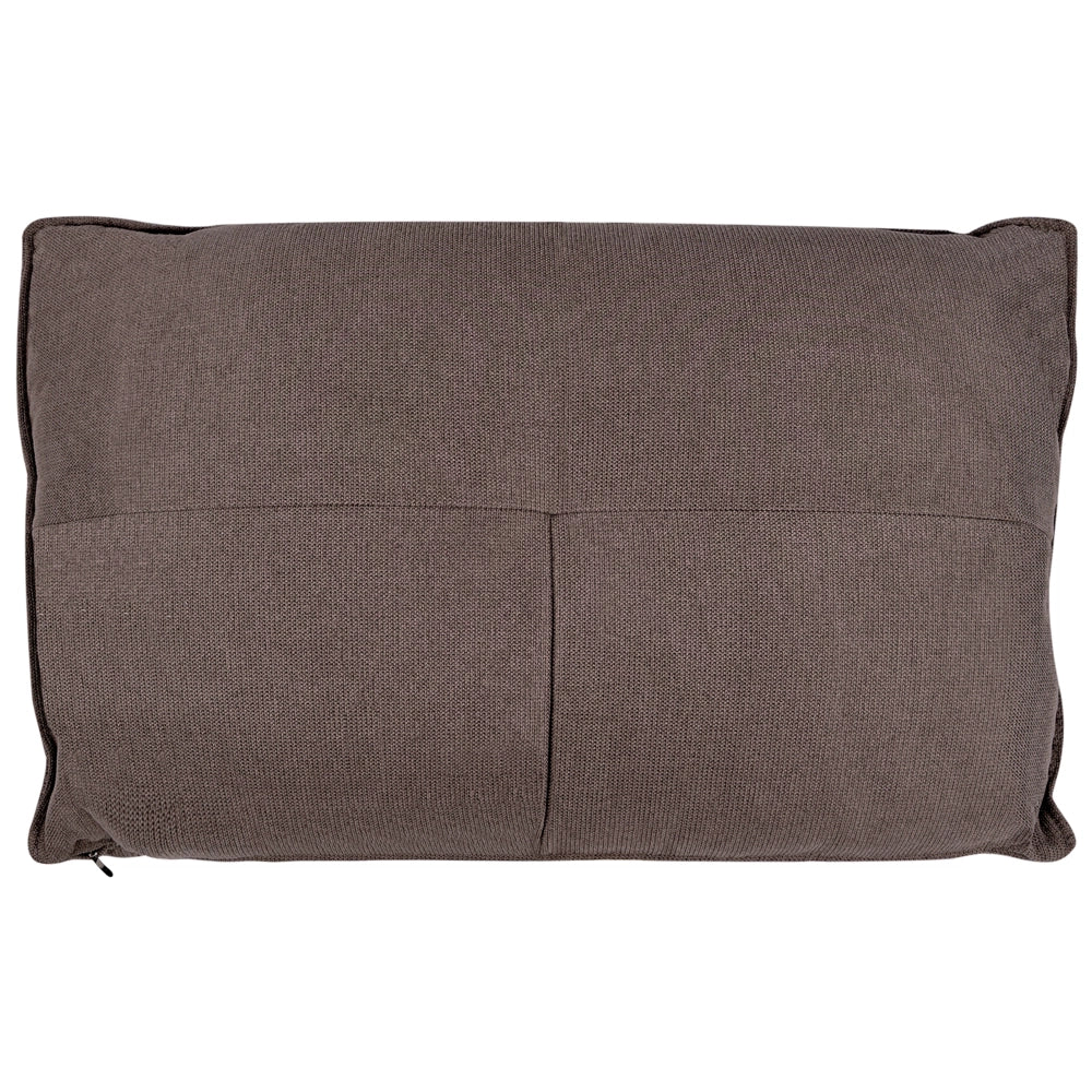 Chaise longue sinistra in tessuto marrone con schienale regolabile e funzione letto con cuscino idrorepellente