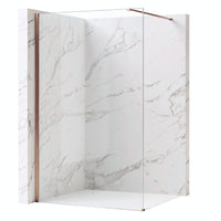 Parete Doccia Rea Flexi Transparent / Brush Copper 70
