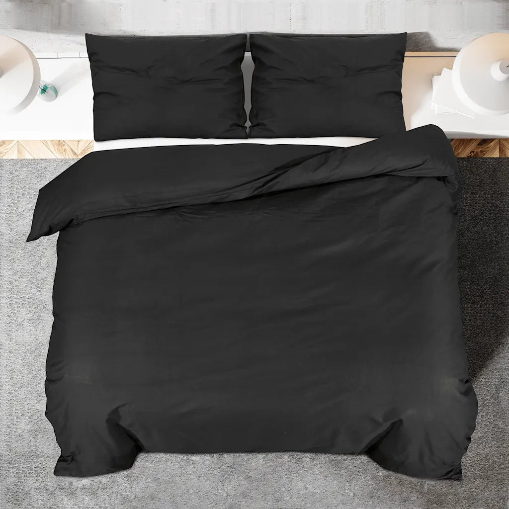 Set Copripiumino Nero 140x200 cm in Cotone CFW1867265