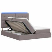 Letto con contenitore LED e materasso Tortora 180 x 200 cm 3460233