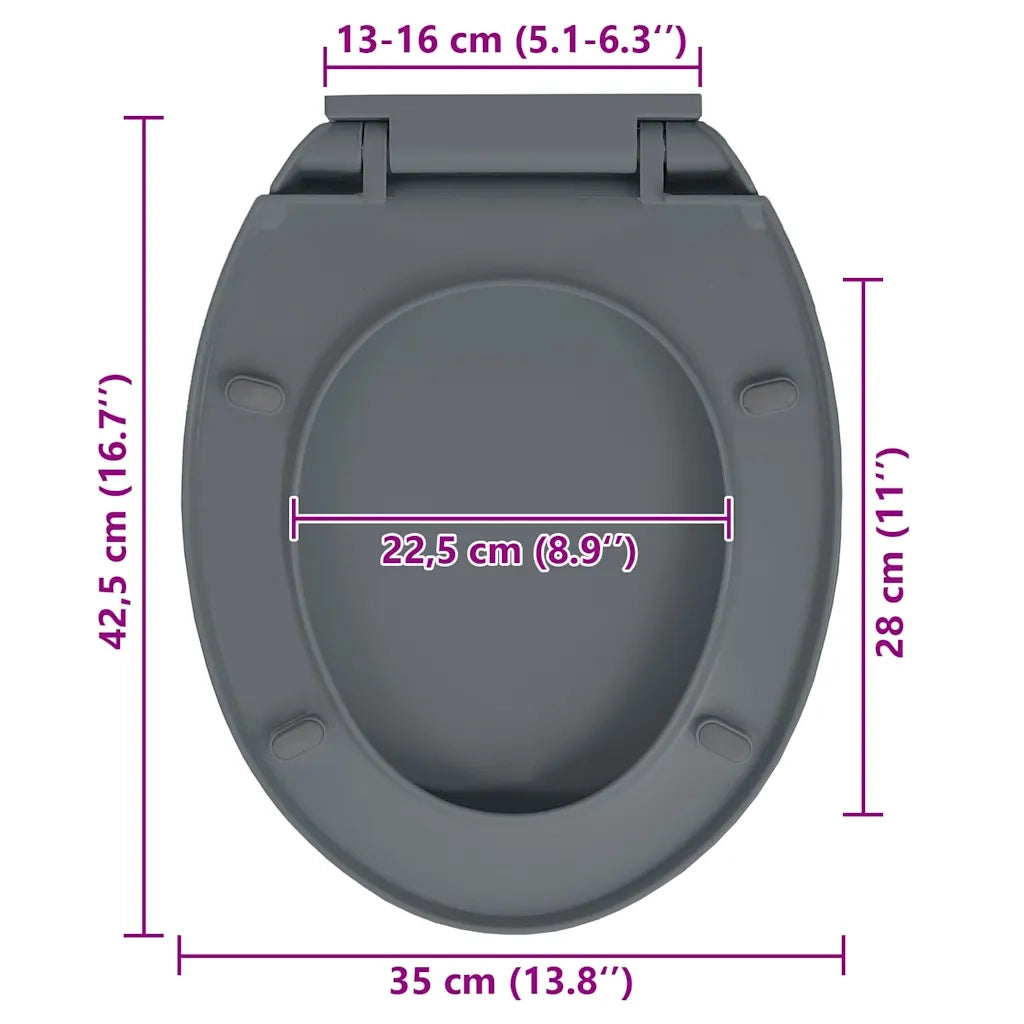 Tavoletta WC a Chiusura Ammortizzata Grigio Ovale CFW9140685