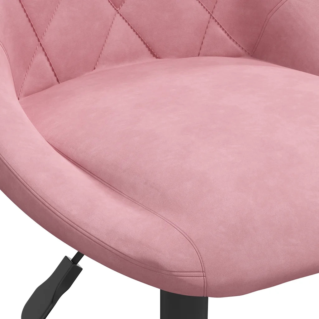 Sedie da Pranzo Girevoli 4 pz Rosa in Velluto 3088796