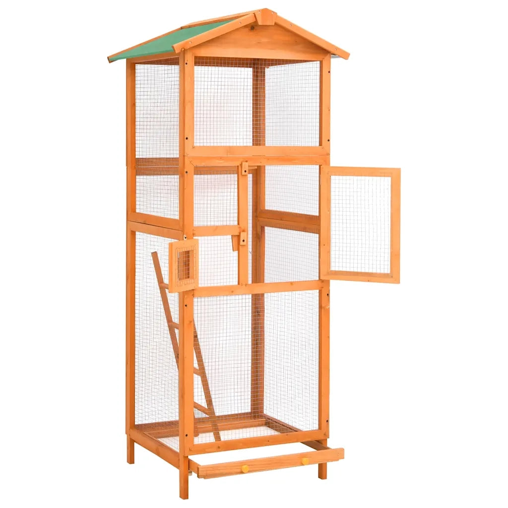 Voliera 68x62x166 cm in Legno Massello di Abete cod mxl 46432
