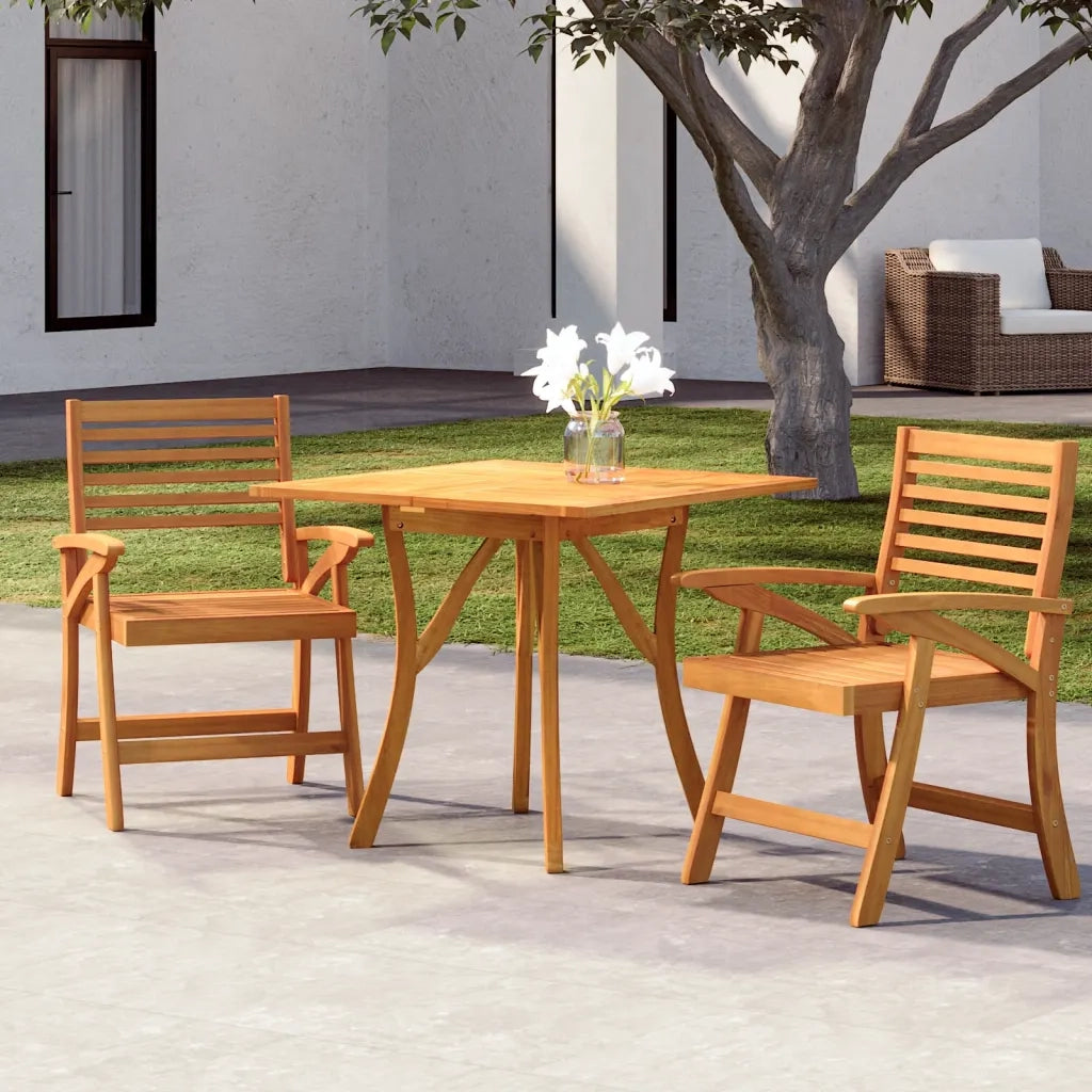 Set da Pranzo per Giardino 3 pz in Legno Massello di Acacia 3156857