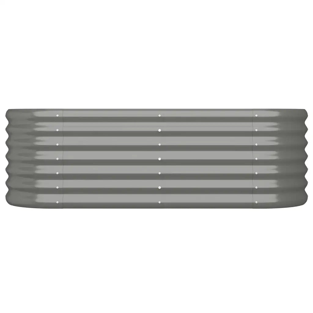 Fioriere | Cassetta per fiori | Letto Giardino Acciaio Zincato 114x40x36 cm Grigio