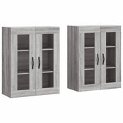 Armadietti a Parete 2 pz Grigio Sonoma in Legno Multistrato CFW3362044