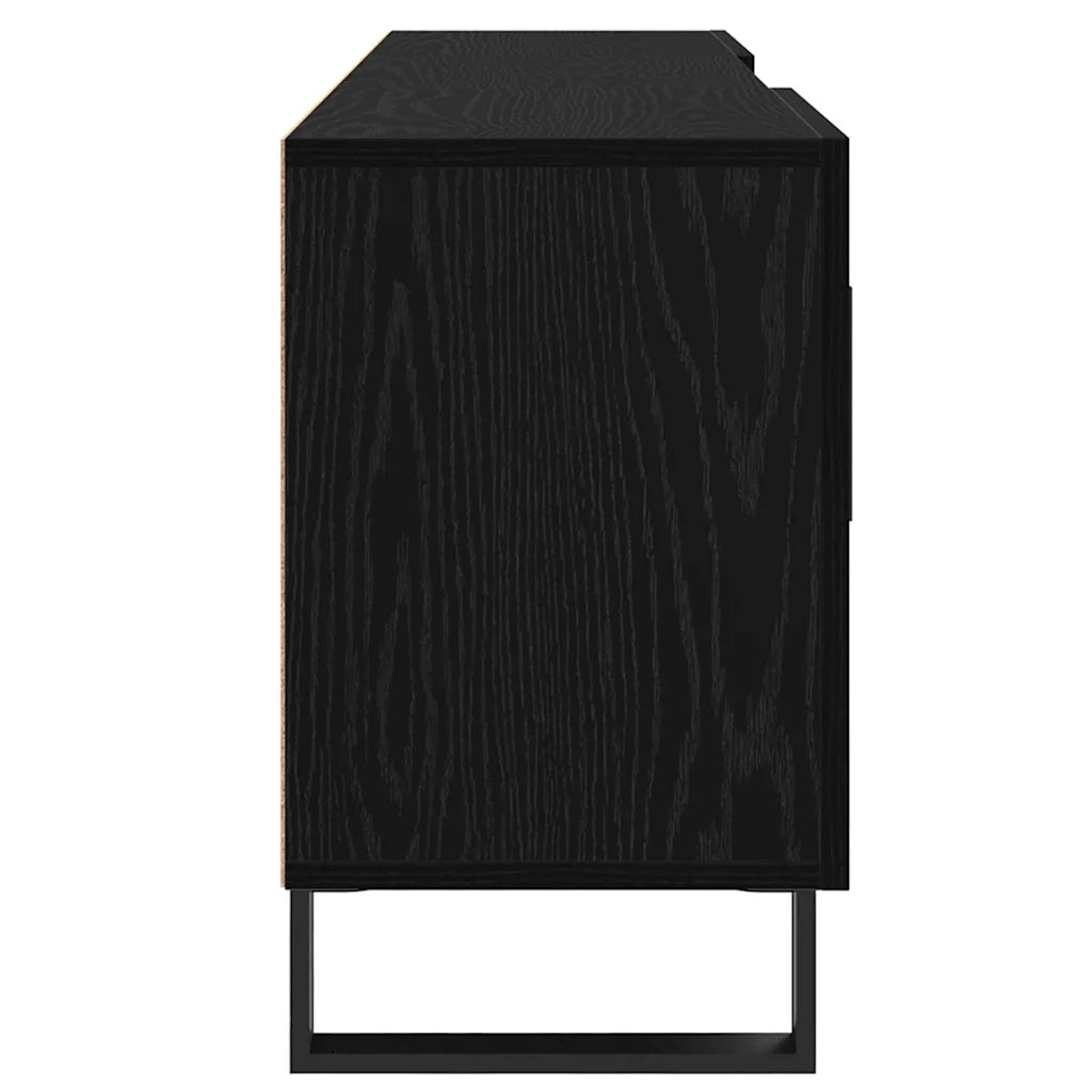 Mobile TV-Credenza per TV-Console TV Rovere Nero 150 x 30 x 50 cm Legno multistrato 611528