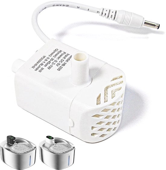 Pompa di acqua per gatto FS10Pro, pompa a doppio effetto in metallo RVS per dispenser