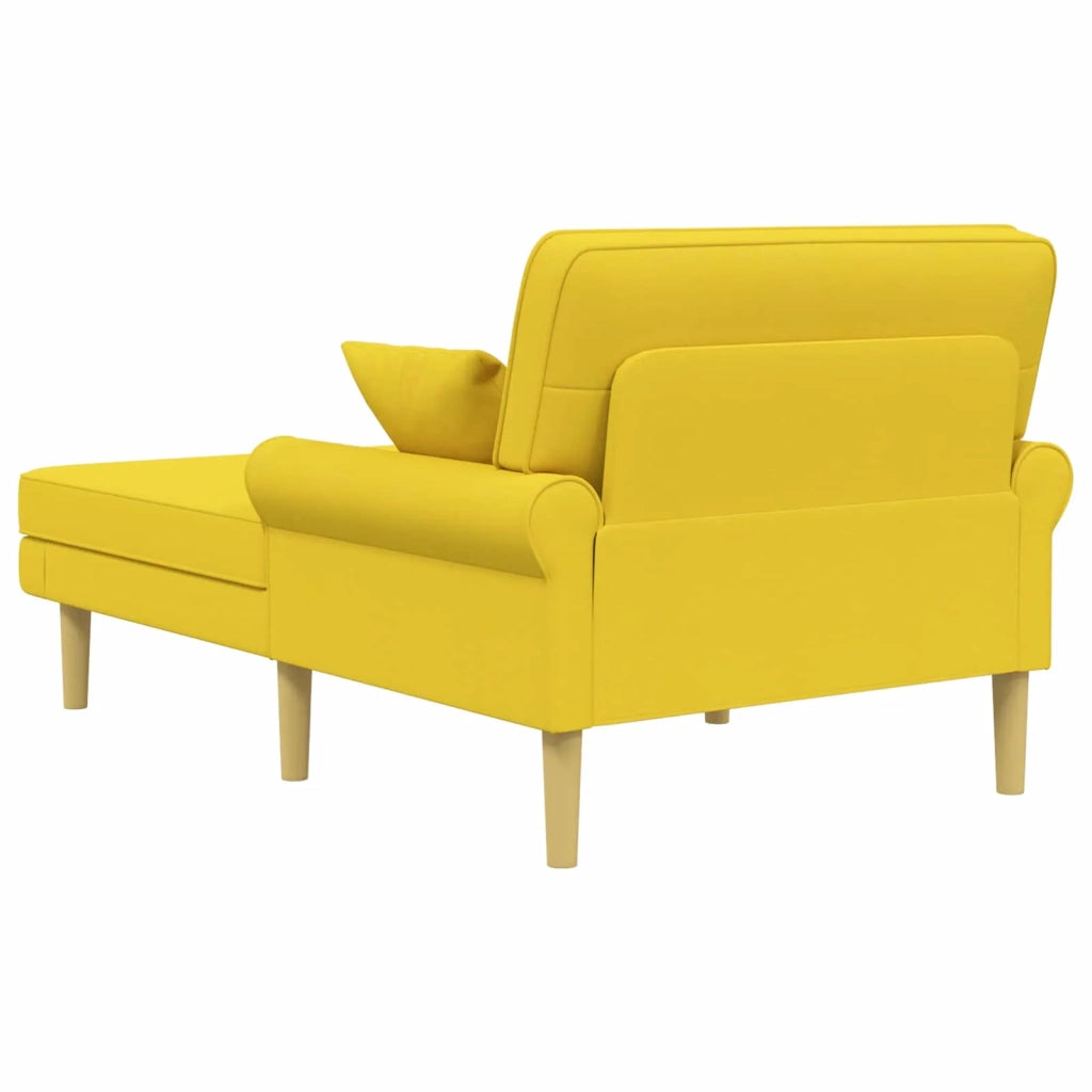 Chaise longue Giallo Chiaro Tessuto 42048090