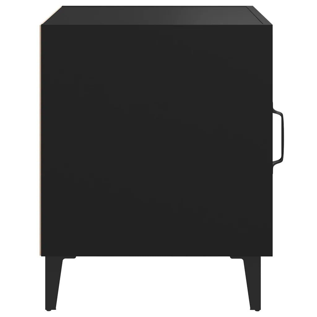 Comodini 2 pz-Set di 2 Tavolino da notte Neri in Legno Multistrato 635700